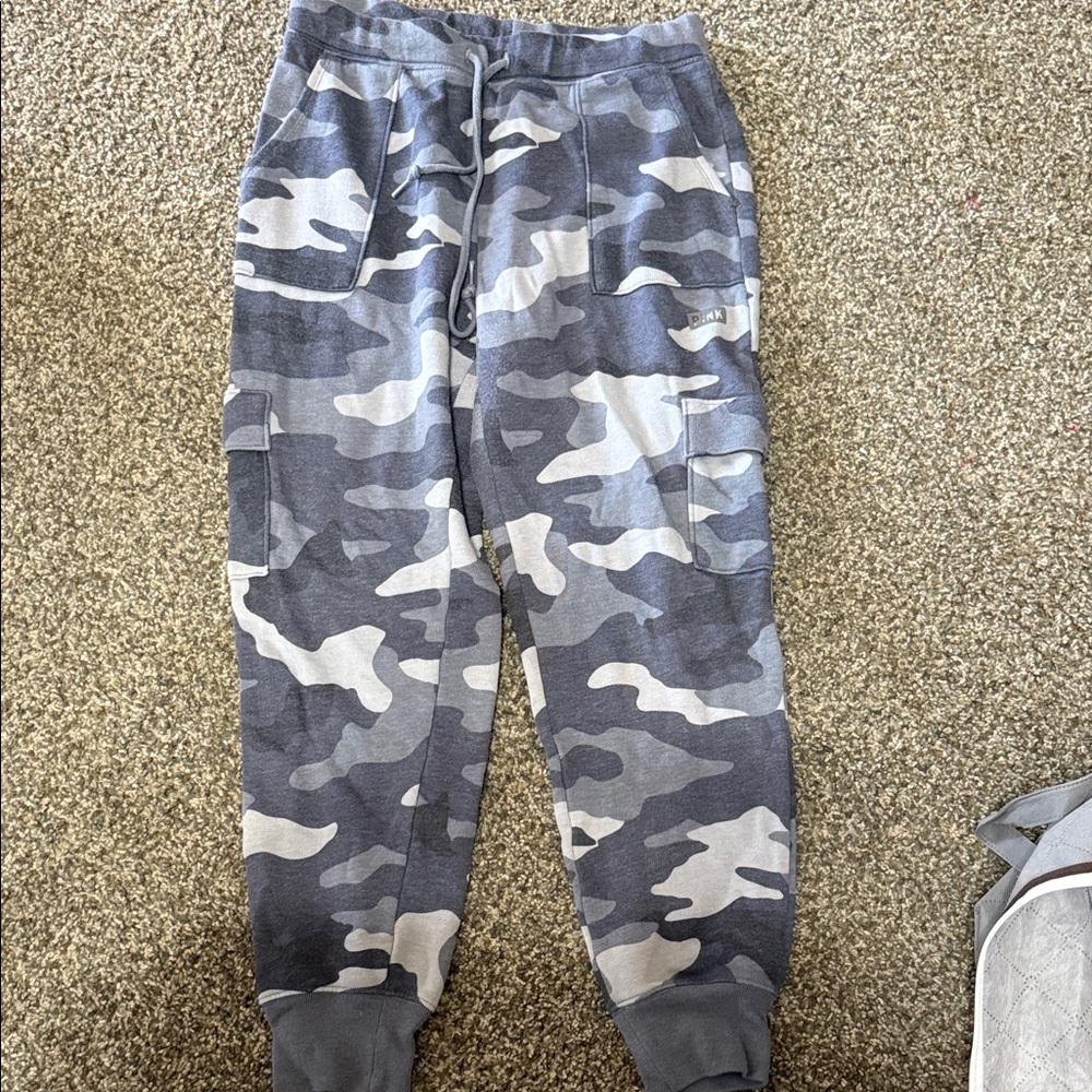PINK Victoria's Secret Gray Camo Pants
